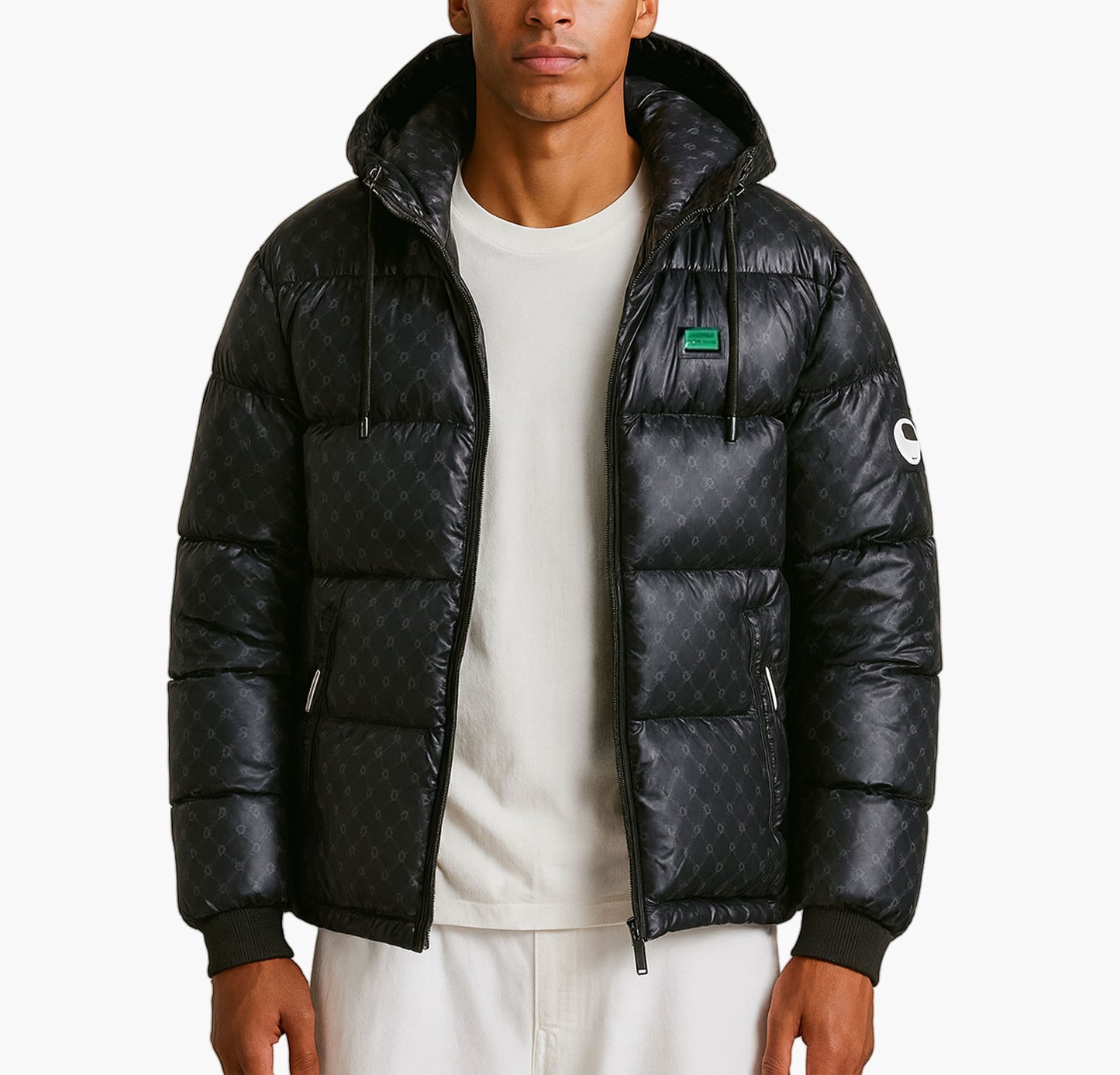 Men’s Reversible Hooded Jacket – Shiny Windproof Thick Winter Outerwear