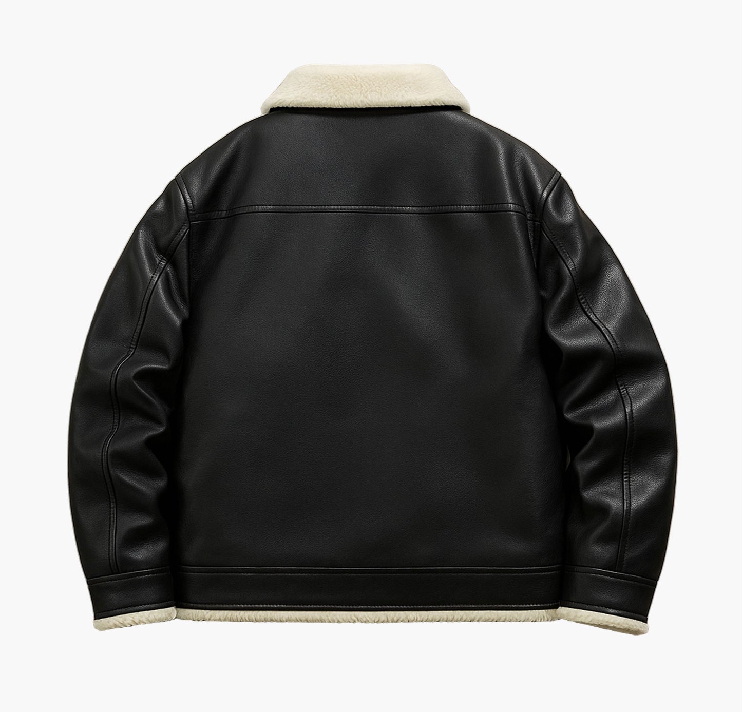 Men’s Fleece-Lined Jacket – Casual Zip-Up Autumn Winter Coat