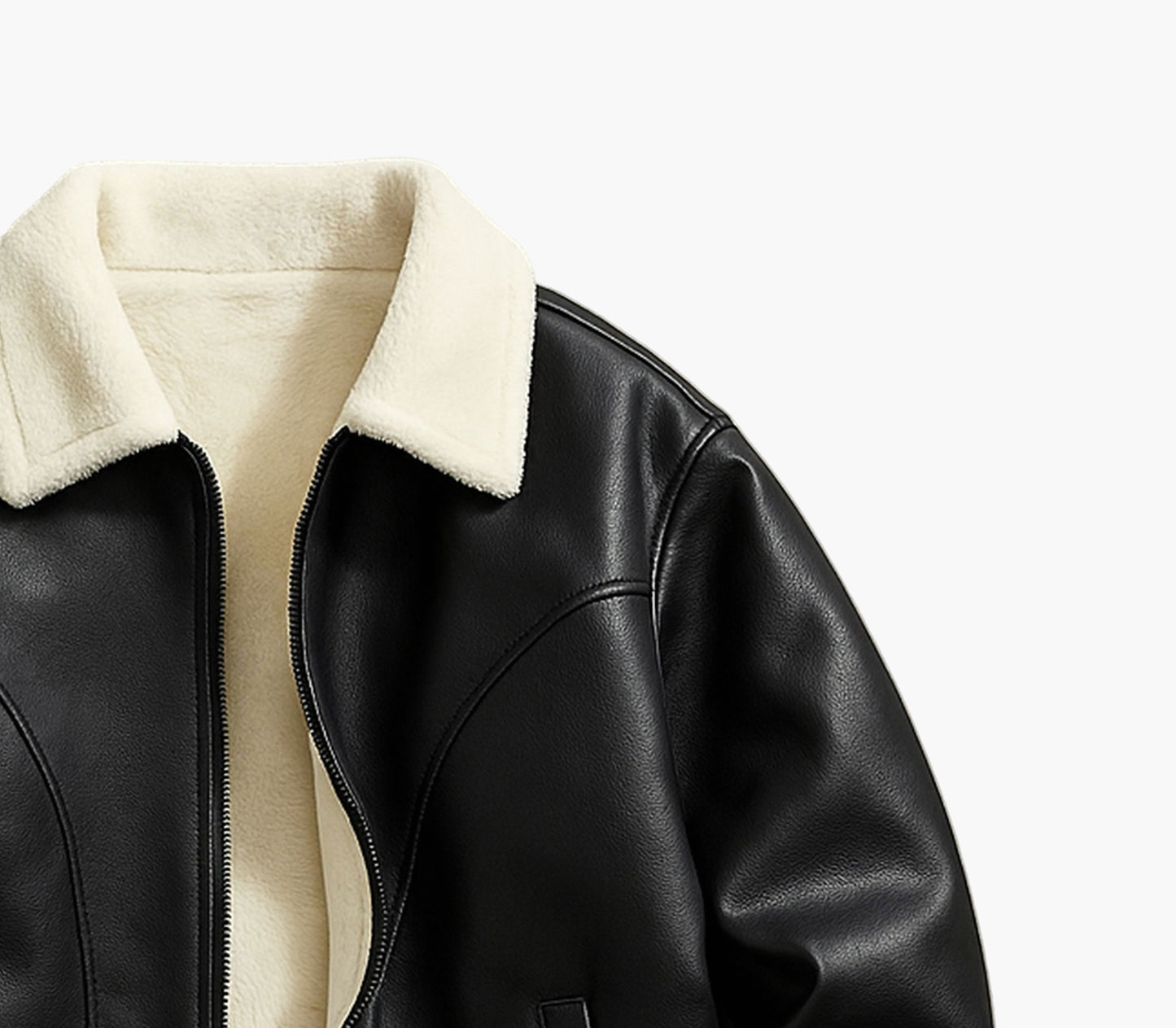 Men’s Fleece-Lined Jacket – Casual Zip-Up Autumn Winter Coat