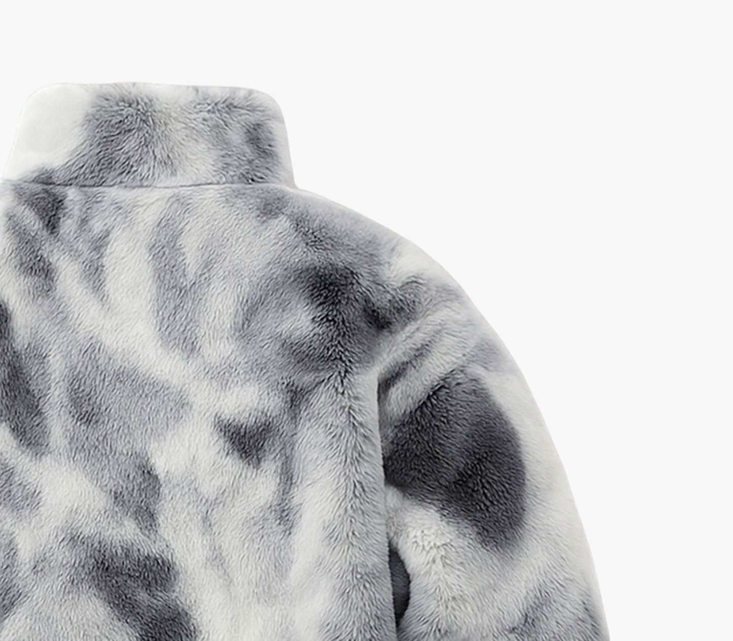 Men’s Plush Fleece Jacket – Soft Stand Collar Winter Coat