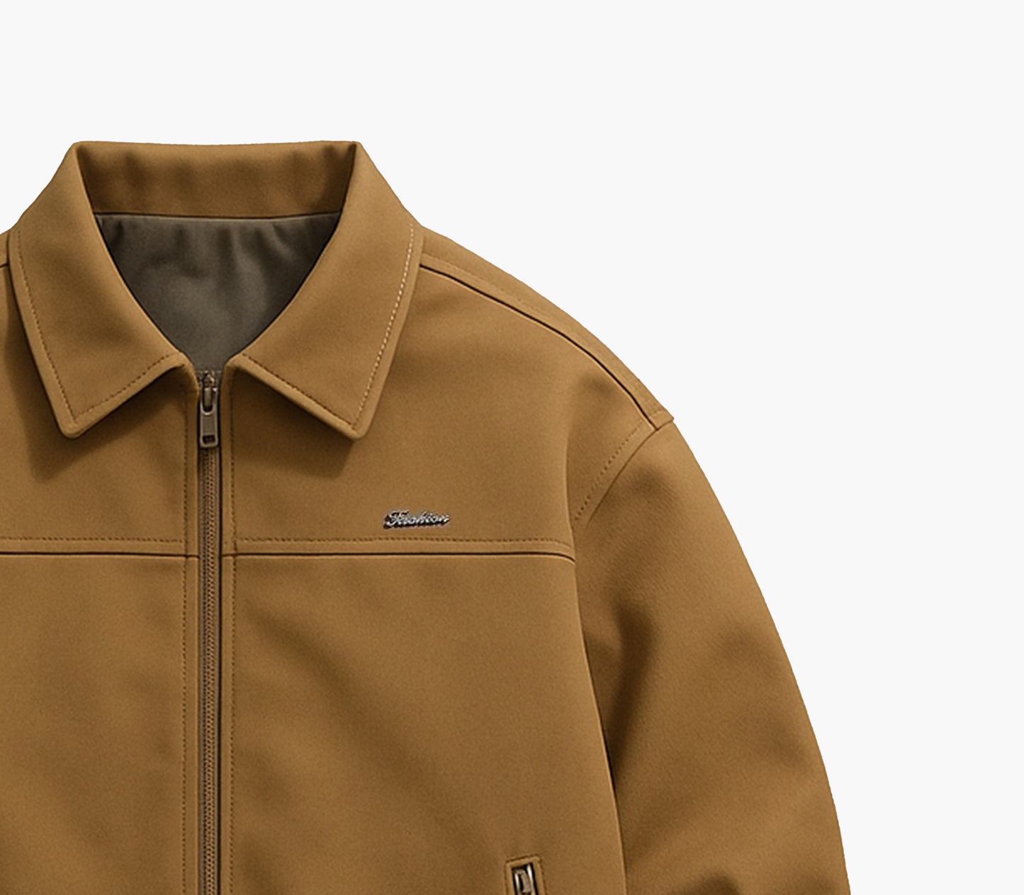 Men’s PU Leather Jacket – Turn-Collar Cleanfit Biker Coat