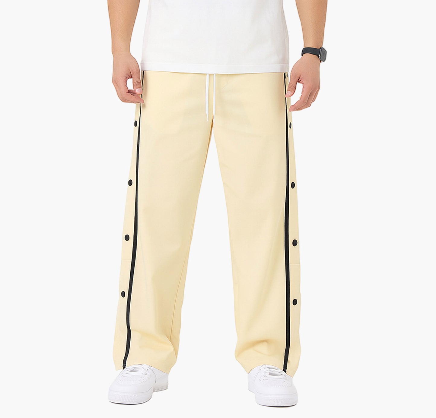 Men’s Autumn Button Pants – Trendy Streetwear Trousers for Casual & Sportswear