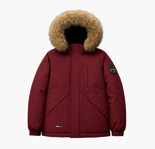 Men’s Hooded White Duck Down Jacket – Lightweight Windproof Winter Coat