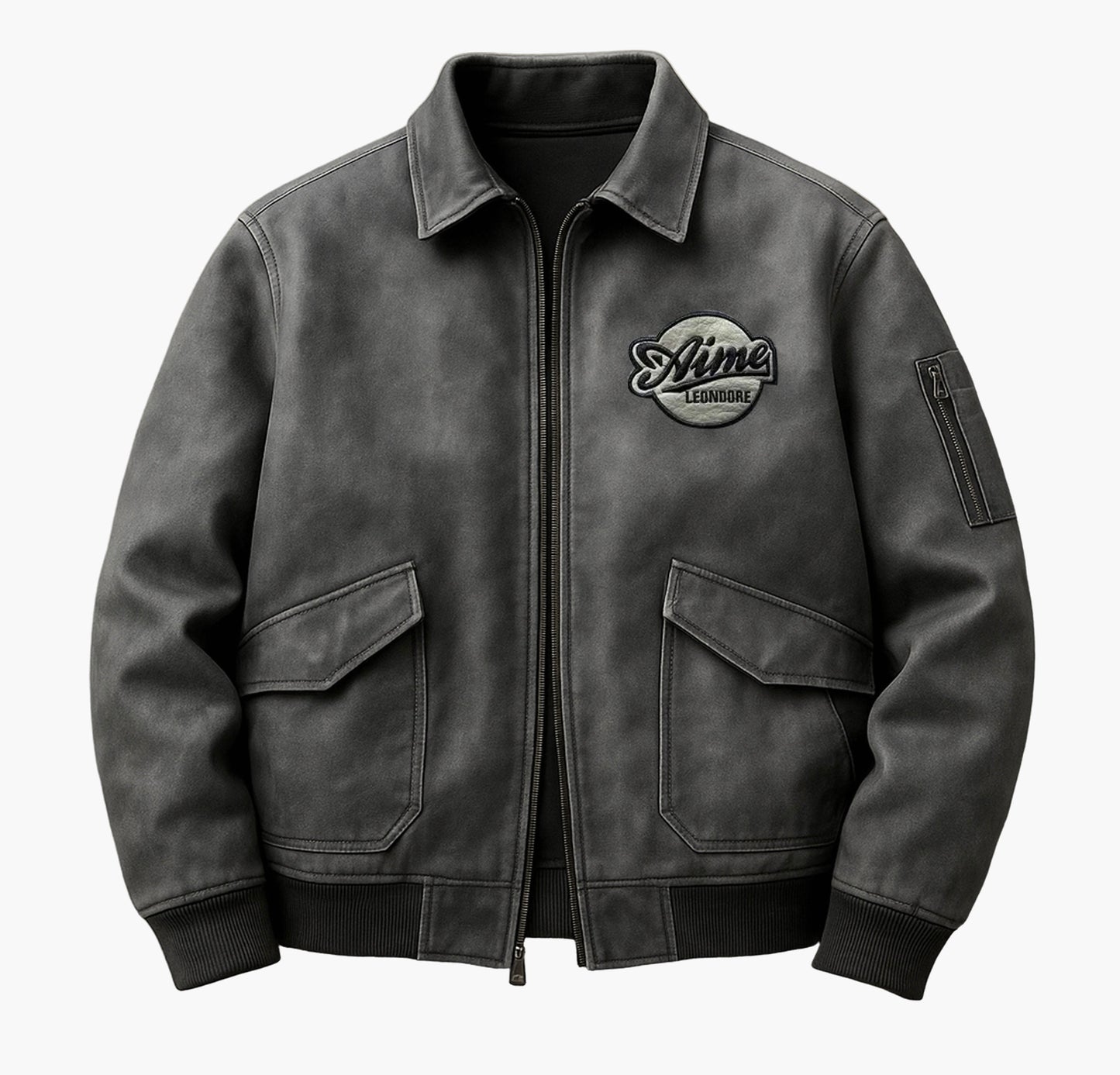 Men’s PU Leather Jacket – Retro Biker Coat