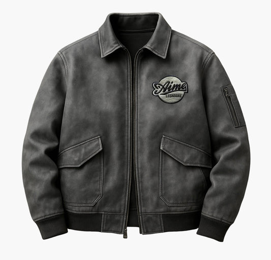 Men’s PU Leather Jacket – Retro Biker Coat