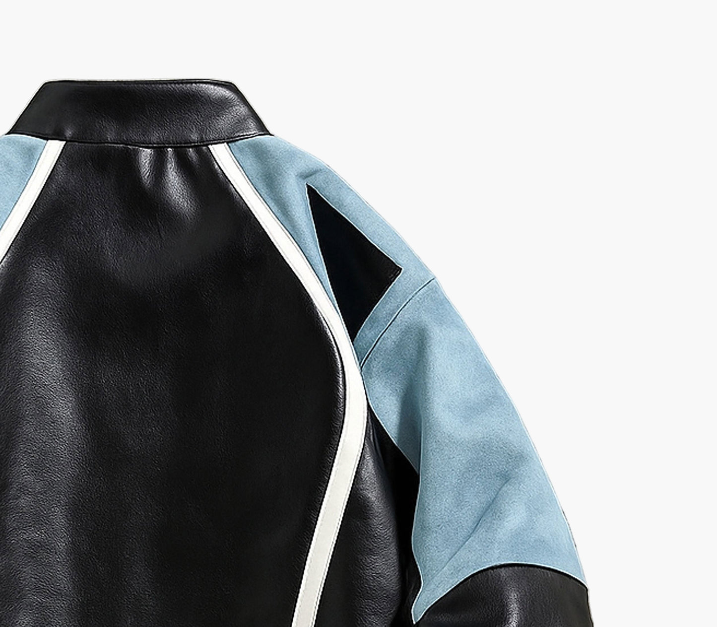 Men’s Geometric Print Jacket – Color-Matching Zip-Up with Lapel & Pockets