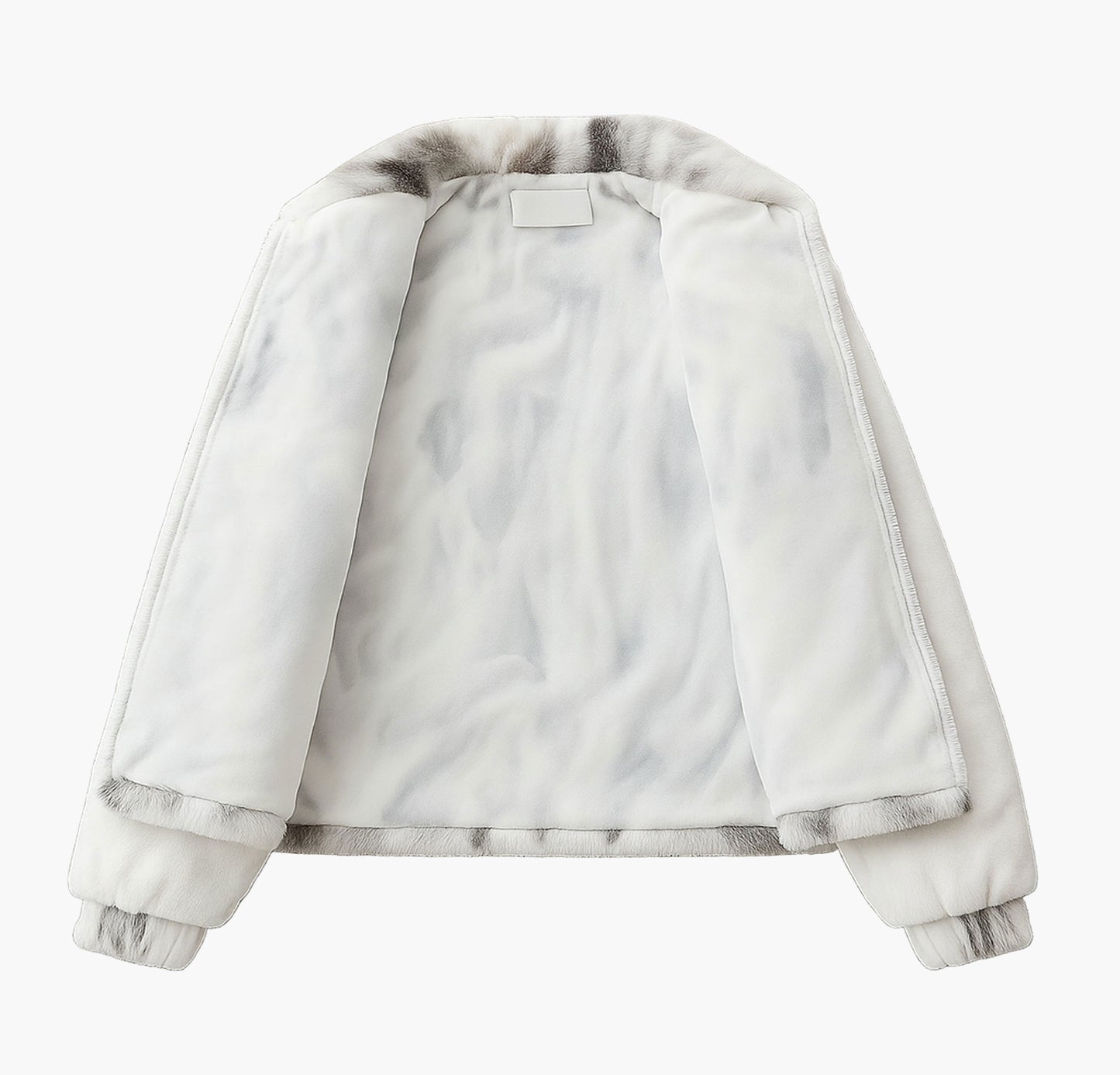 Men’s Plush Fleece Jacket – Soft Stand Collar Winter Coat