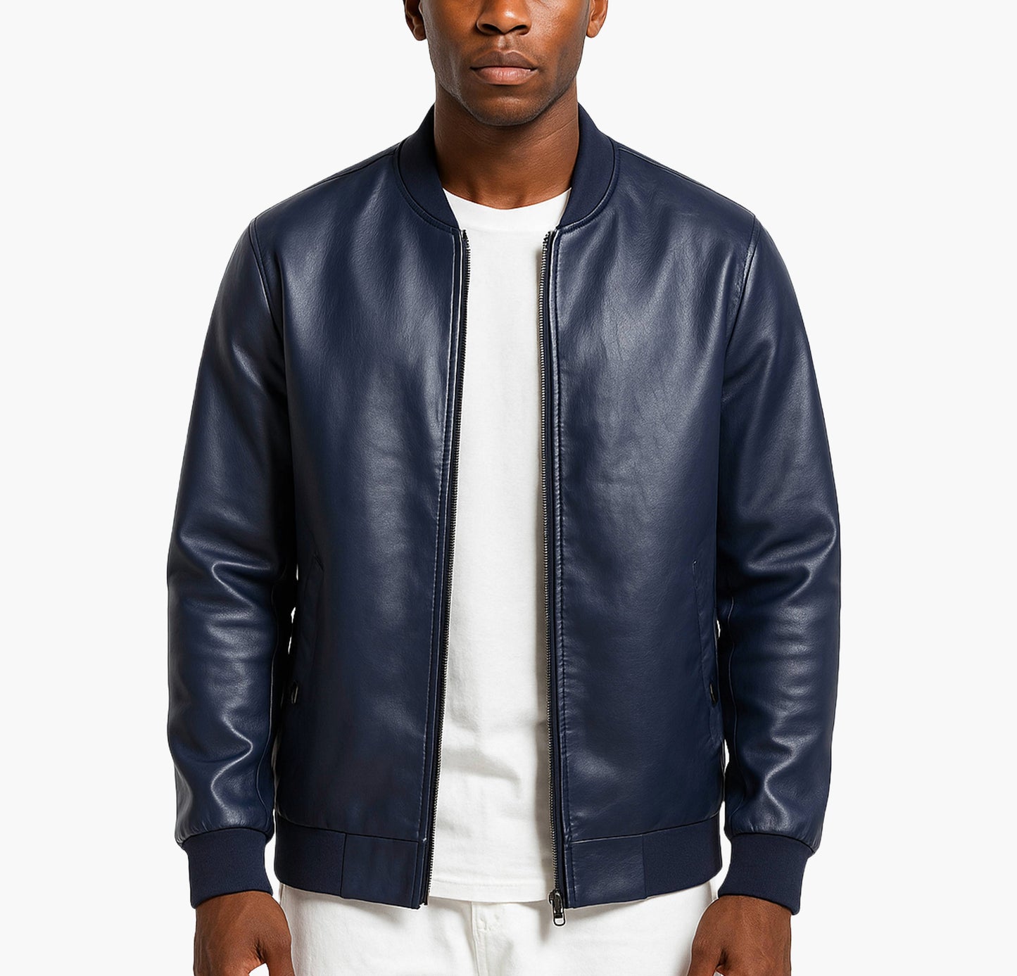 Men’s Slim-Fit Bomber Jacket – Soft Full-Zip Casual & Formal Coat