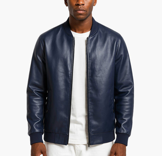 Men’s Slim-Fit Bomber Jacket – Soft Full-Zip Casual & Formal Coat