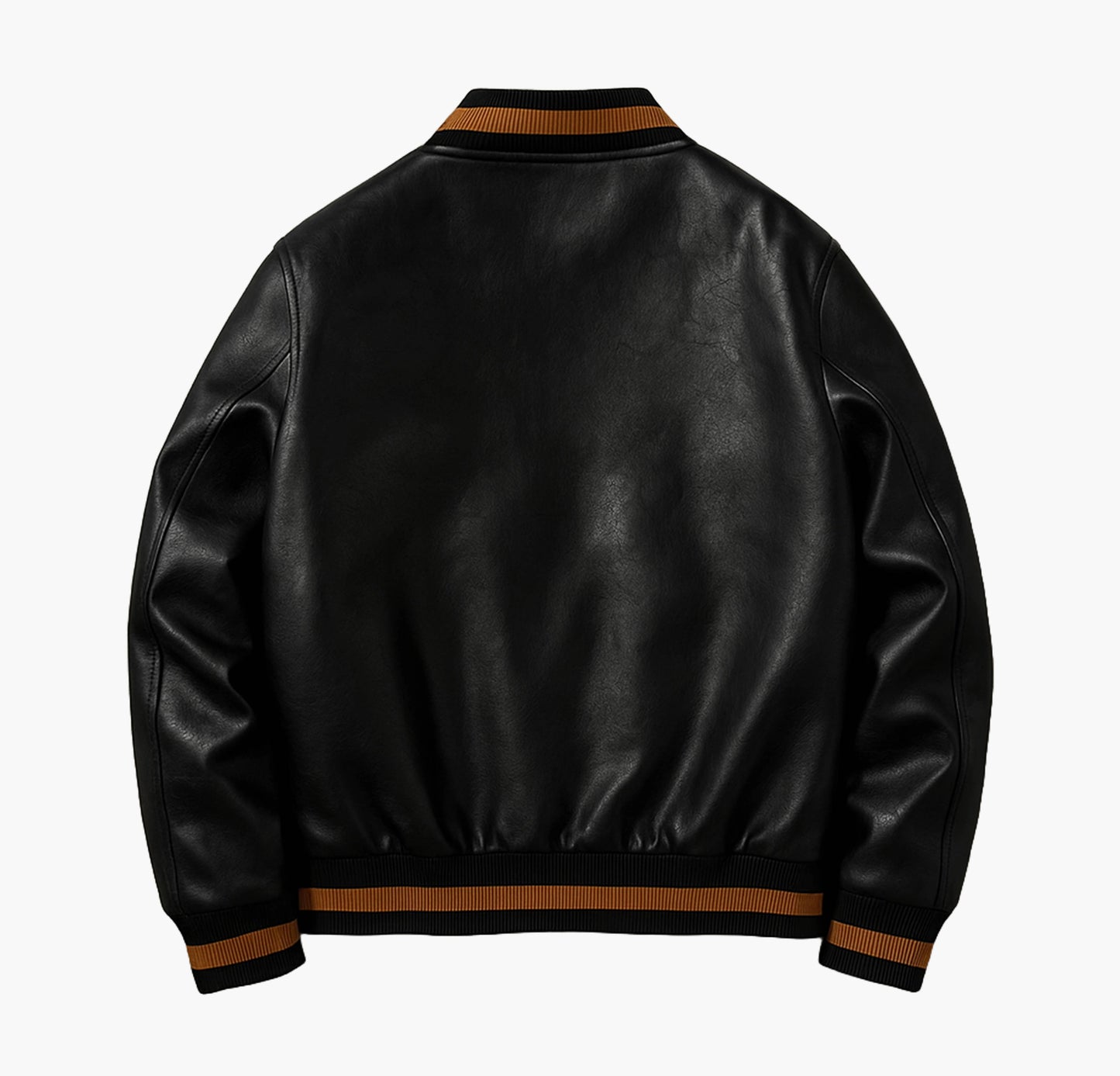 Men’s Retro PU Leather Jacket – Stand Collar Biker Style