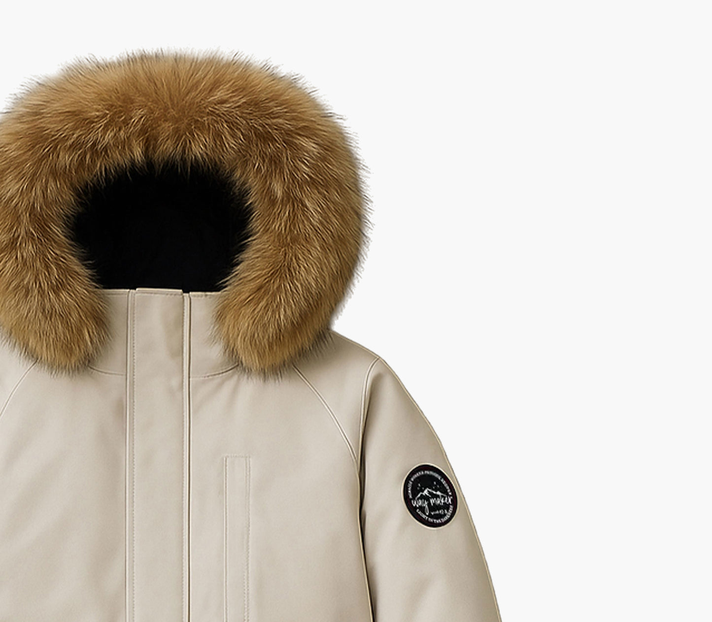 Men’s Hooded White Duck Down Jacket – Lightweight Windproof Winter