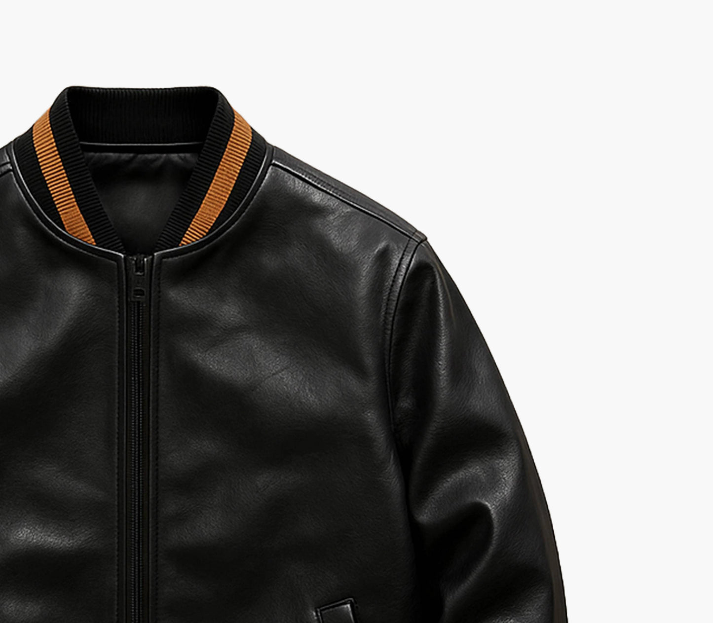 Men’s Retro PU Leather Jacket – Stand Collar Biker Style