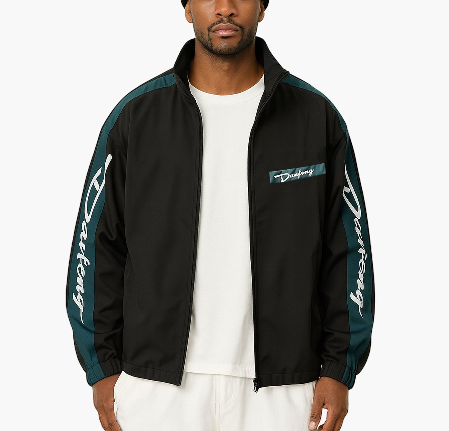 Men’s Lightweight Windbreaker – Zip-Up Outdoor Jacket with Stand Collar & Pockets