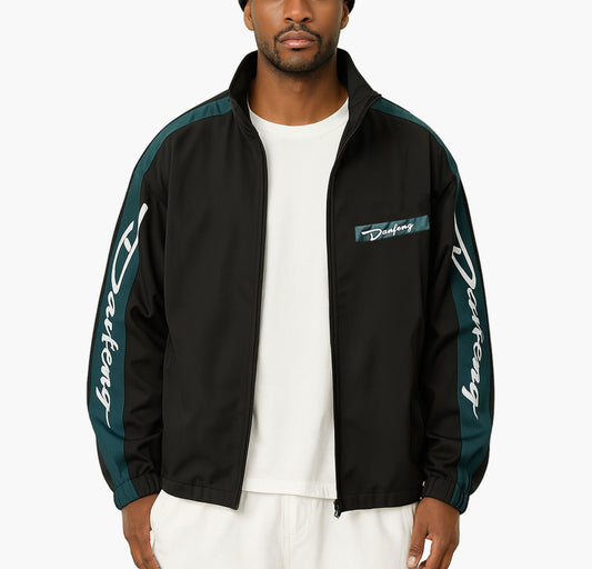 Men’s Lightweight Windbreaker – Zip-Up Outdoor Jacket with Stand Collar & Pockets