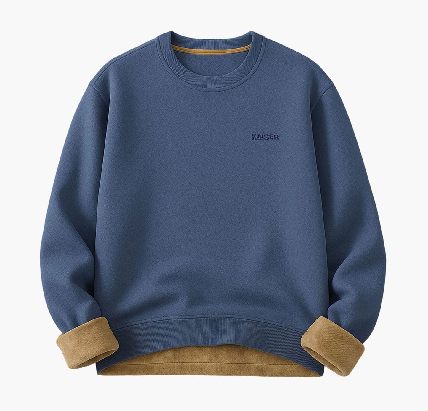 Men’s Cozy Fleece Sweatshirt – Soft Crew Neck Pullover with Ribbed Cuffs