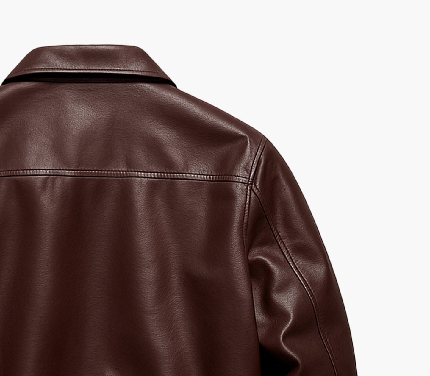 Men’s Slim-Fit Faux Leather Jacket – Hooded Windproof Zip-Up Coat