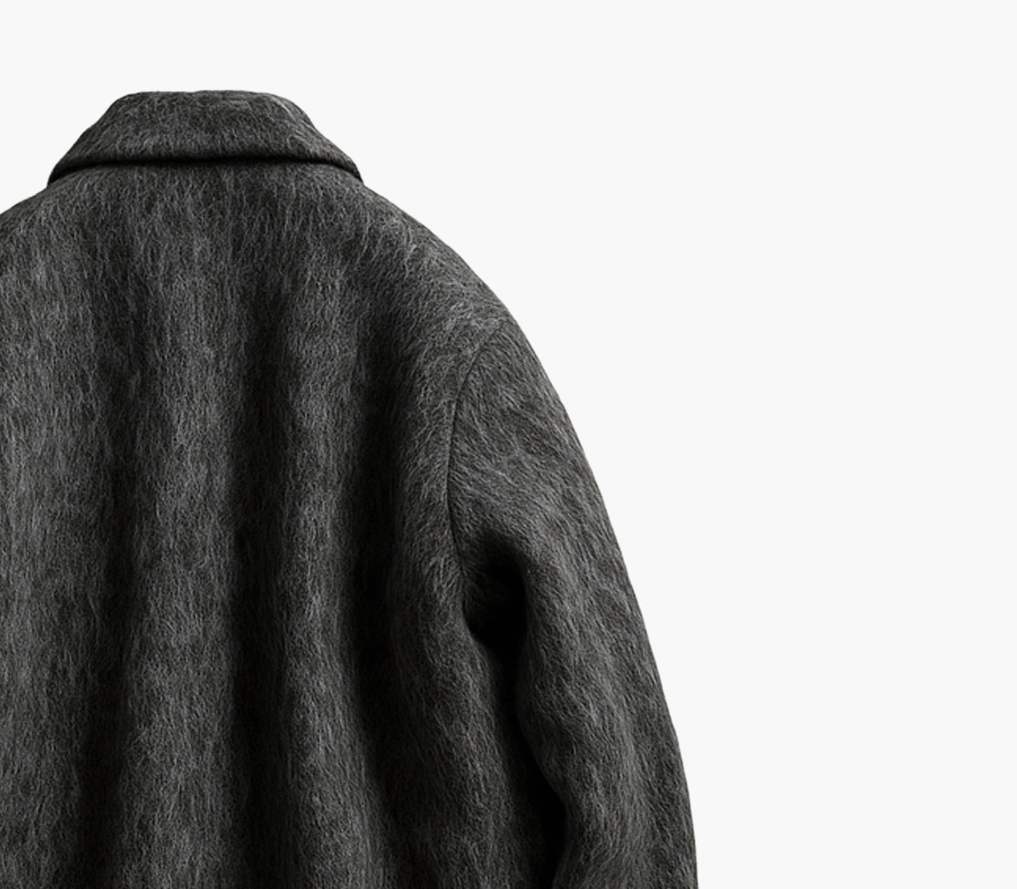 Men’s Tweed Overcoat – Classic Lapel Winter Jacket