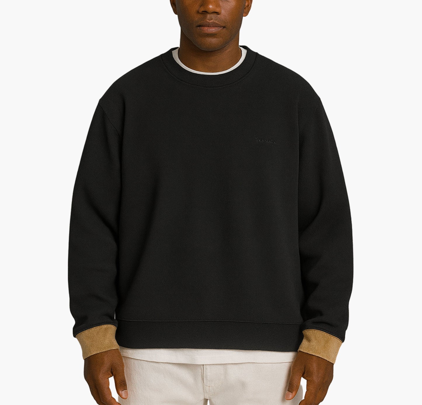 Men’s Fleece Sweatshirt – Cozy Crew Neck Pullover with Ribbed Cuffs
