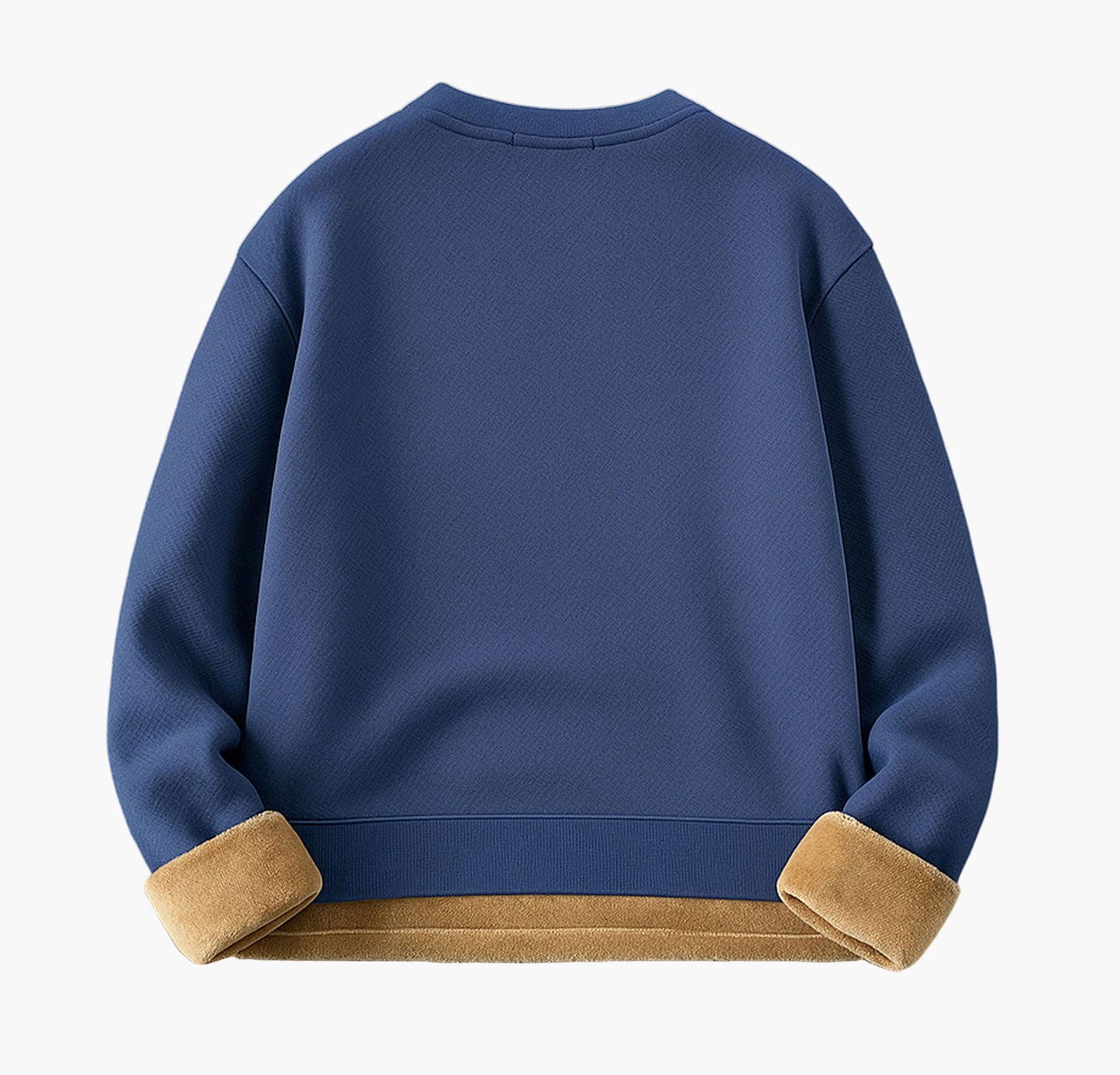 Men’s Cozy Fleece Sweatshirt – Soft Crew Neck Pullover with Ribbed Cuffs