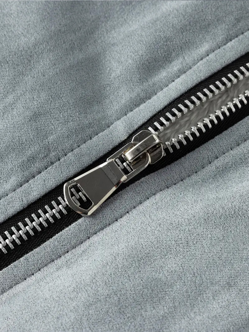 Men’s Warm Hooded Jacket – Full-Zip Winter Outerwear