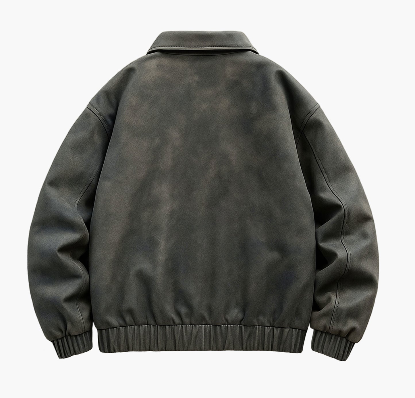 Men’s Casual Motorcycle Jacket – Softshell PU-Textured Outerwear