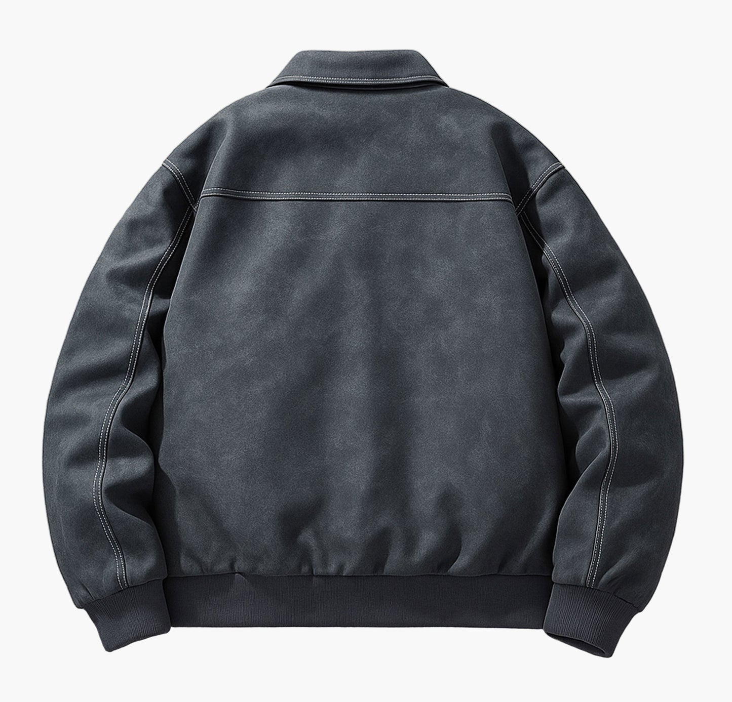 Men’s Gothic Streetwear Jacket – Full-Zip Biker Style Outerwear