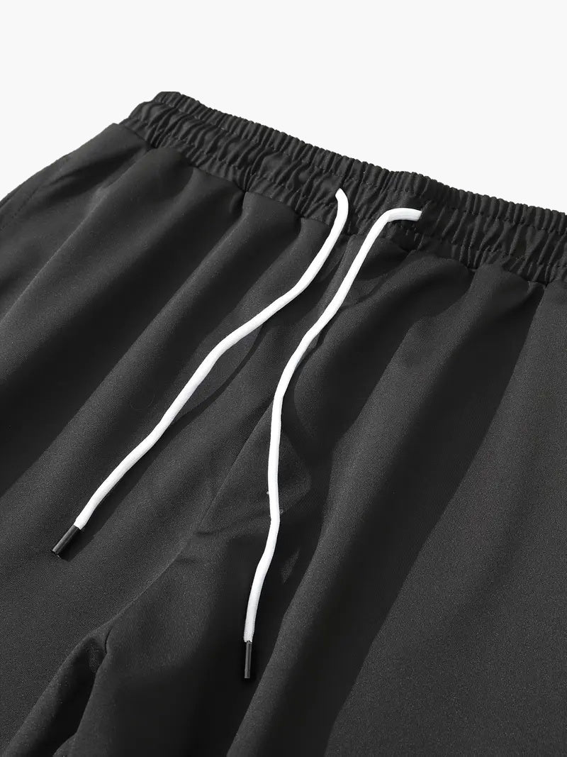 Men’s Athletic Joggers – Loose-Fit Logo Print Pants