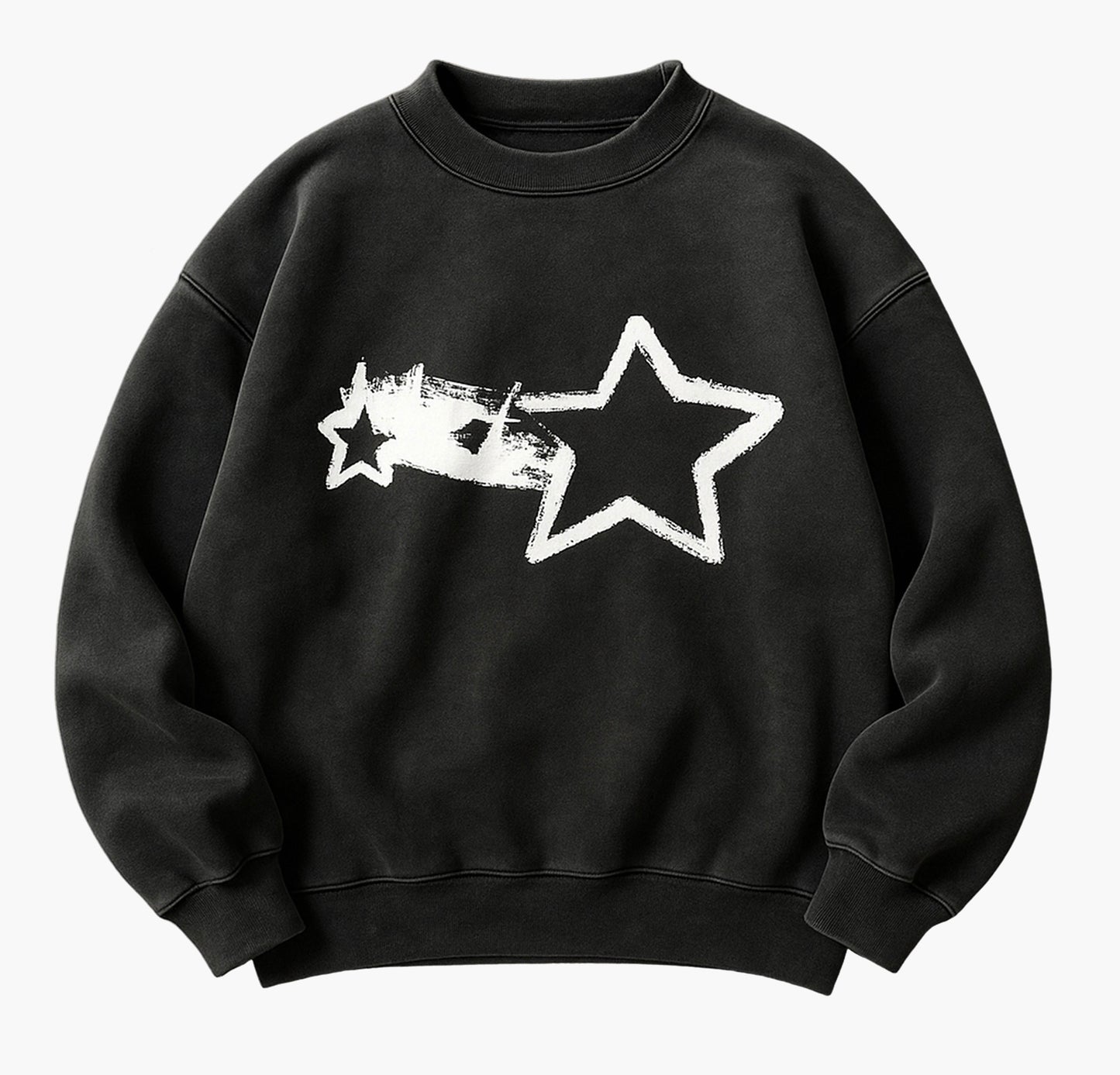 Women’s Vintage Star Print Sweatshirt – Oversized Retro Pullover