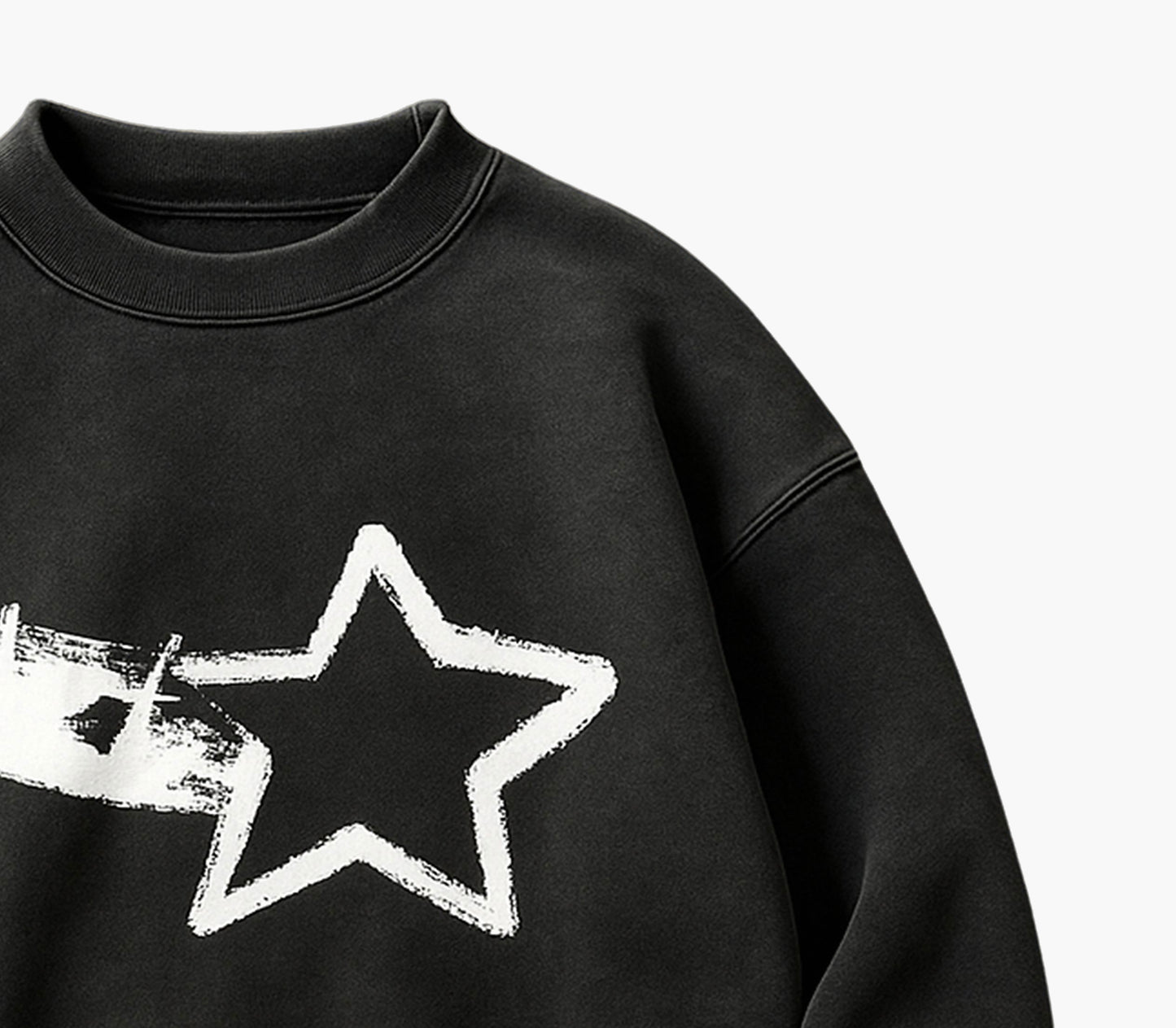 Women’s Vintage Star Print Sweatshirt – Oversized Retro Pullover