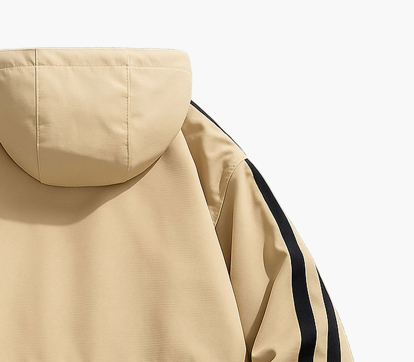 Men’s Color Block Hooded Jacket – Loose Fit Zip-Up with Pockets for Streetwear