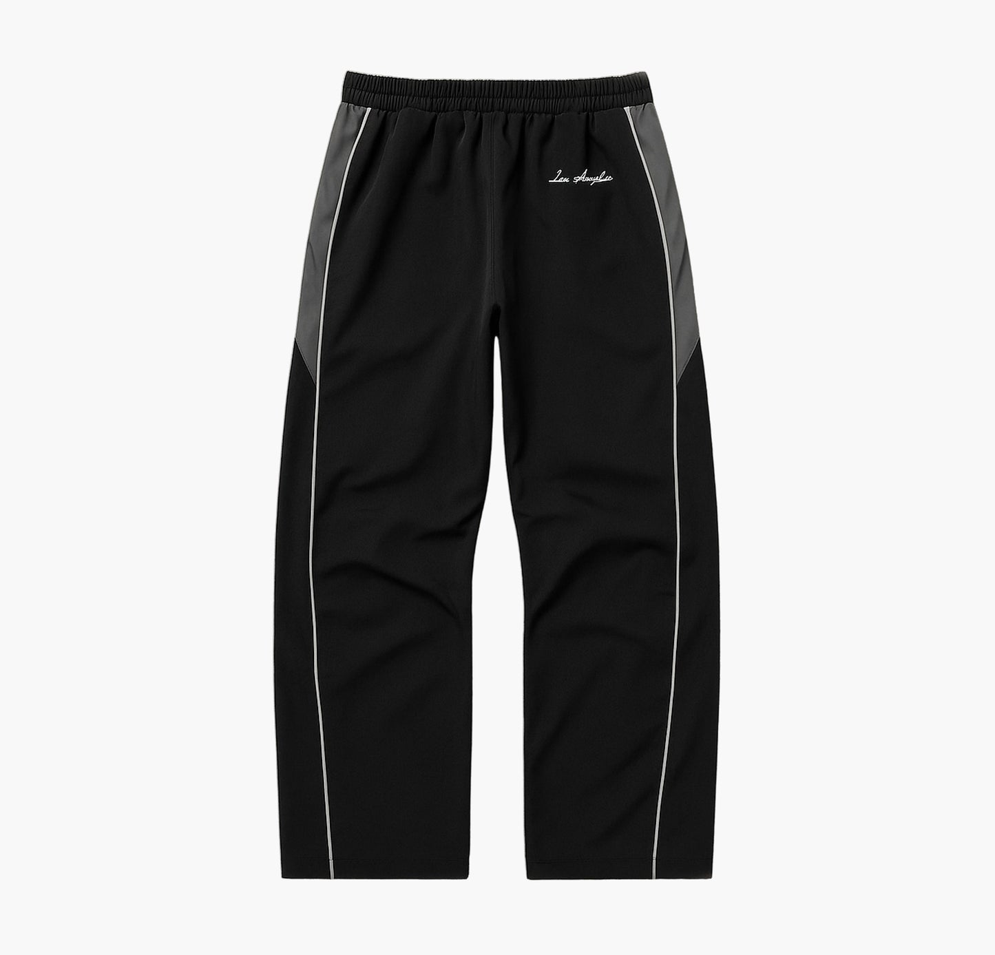 Men’s Color Block Jogger Pants – Loose Fit Trousers with Stripes & Letter Detail