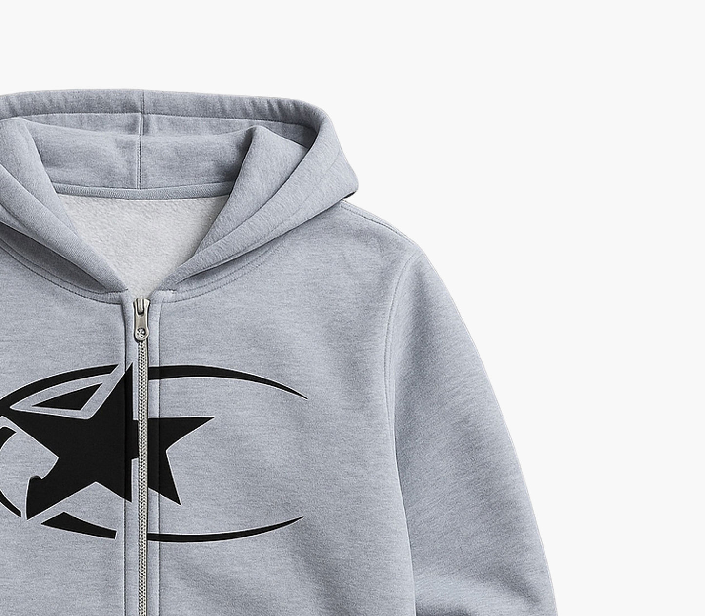 Men’s Moon & Star Hoodie – Casual Zip-Up Pullover