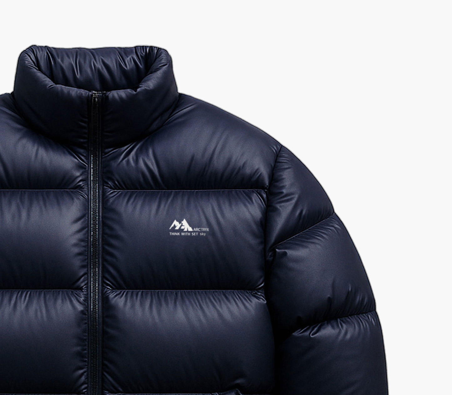 Men’s Shiny Short Winter Jacket – Thickened Stand-Collar Glossy Coat