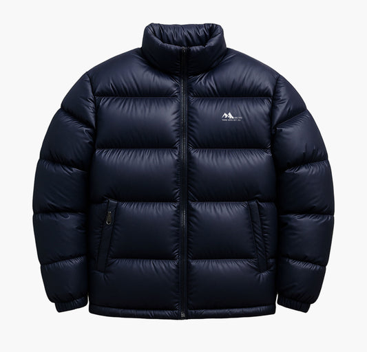 Men’s Shiny Short Winter Jacket – Thickened Stand-Collar Glossy Coat