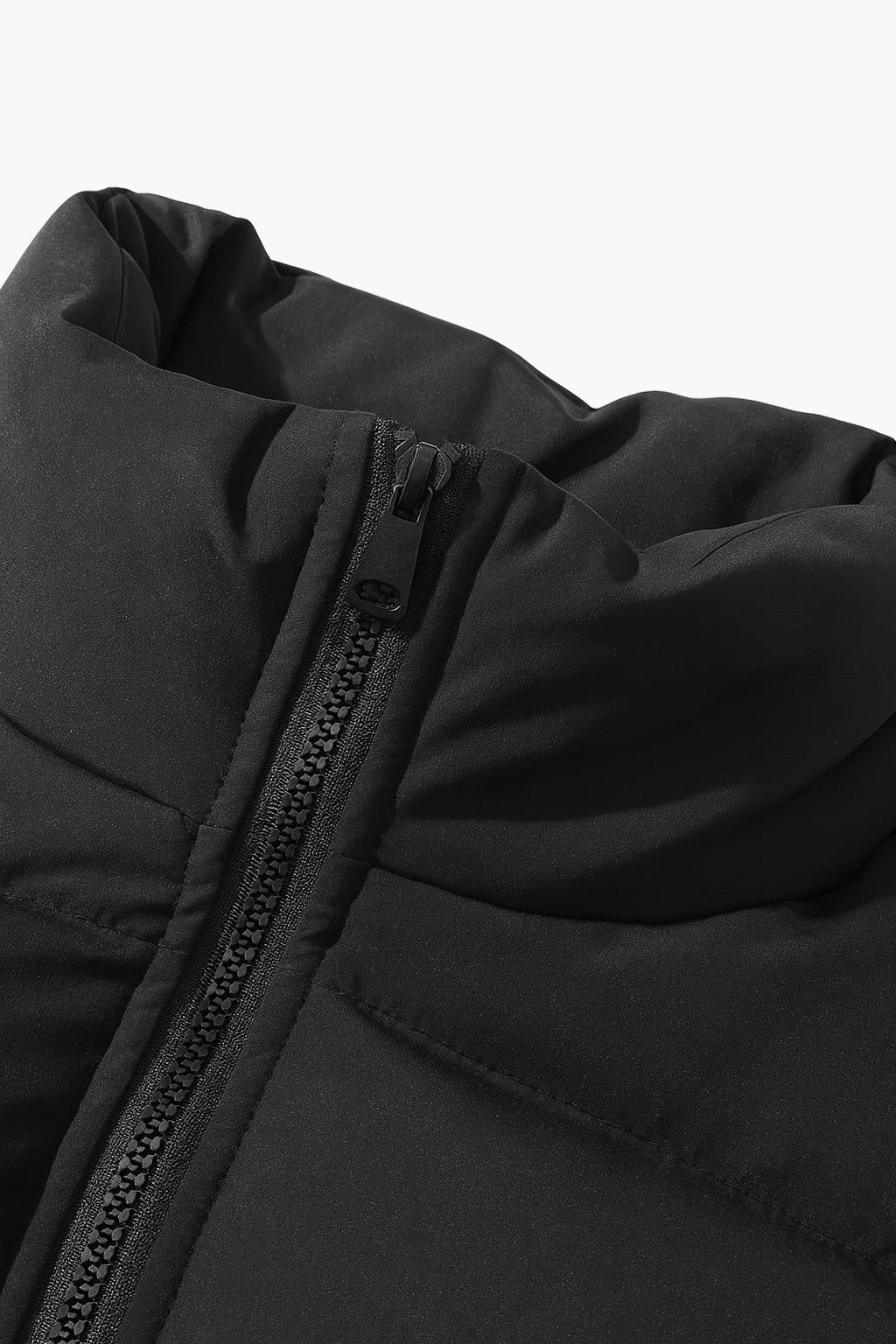 Men’s Insulated Winter Jacket – Zip-Up Stand Collar Coat