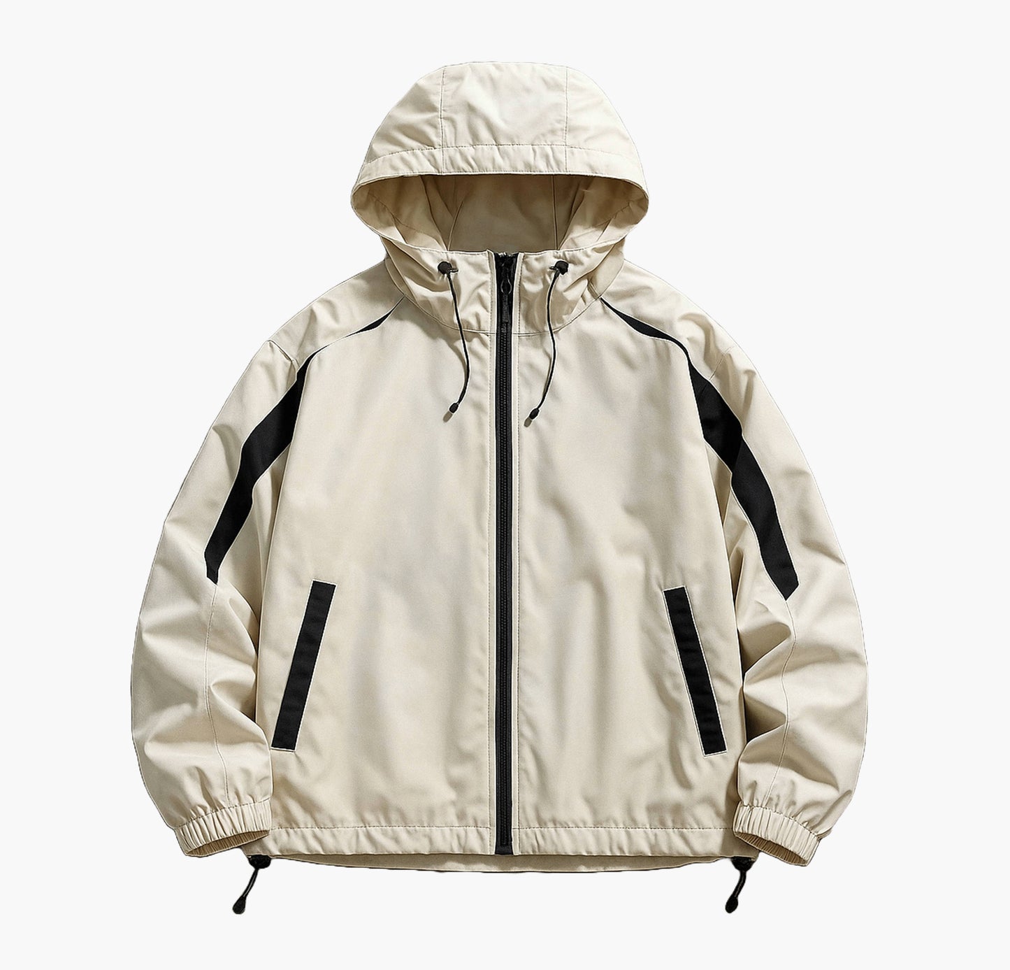 Men’s Windproof Outdoor Jacket – Japanese Style Color Block Coat