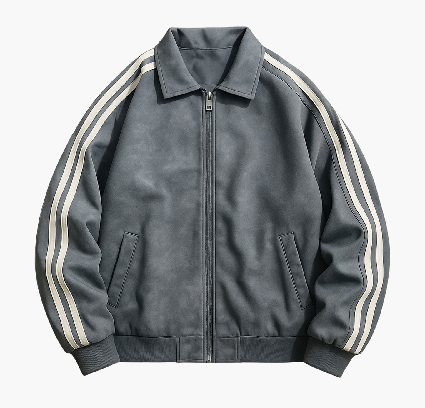 Men’s Casual Outdoor Jacket – Classic Two-Stripe Design