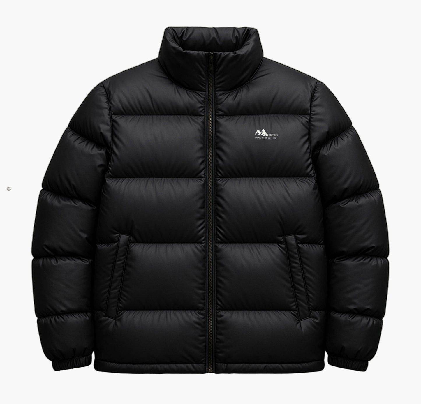 Men’s Glossy Short Winter Jacket – Thickened Stand-Collar Casual Coat