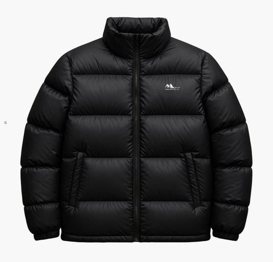 Men’s Glossy Short Winter Jacket – Thickened Stand-Collar Casual Coat