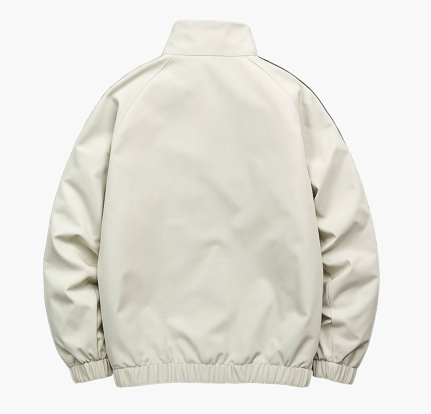 Men’s Oversized Lightweight Jacket – Pastel Pink & Black Zip-Up with Striped Design