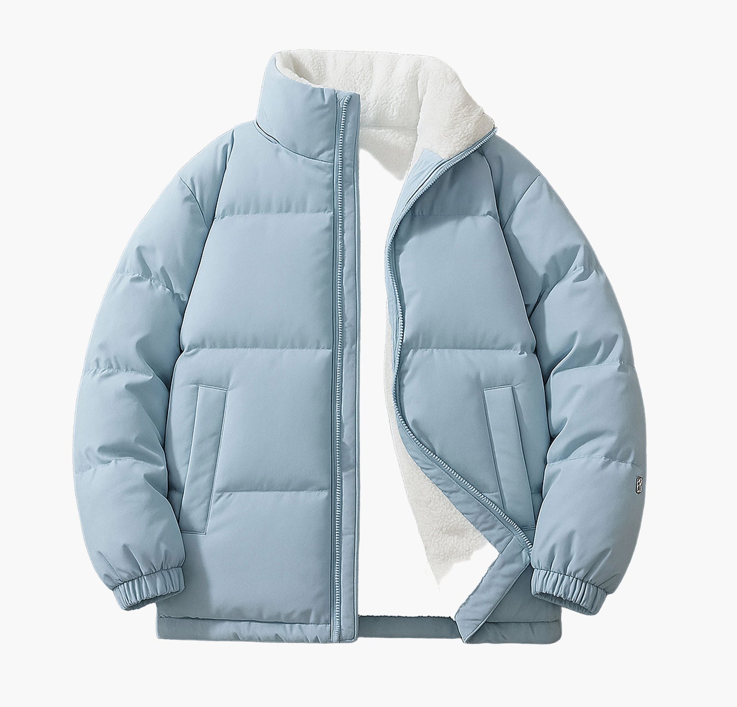 Men’s Reversible Jacket – Matte Windproof Coat with Soft Furry Lining