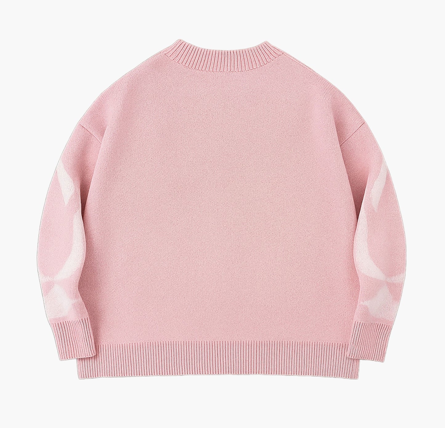 Men’s Knit Sweater – Black & White Abstract Pullover