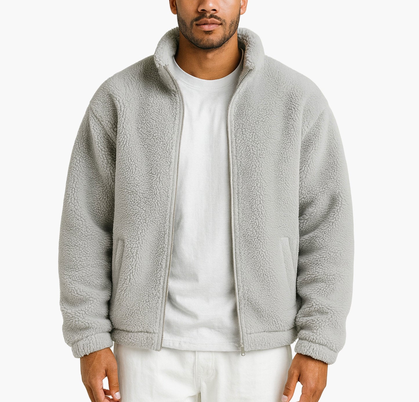 Men’s Fleece Jacket – Full-Zip Thermal Winter Coat