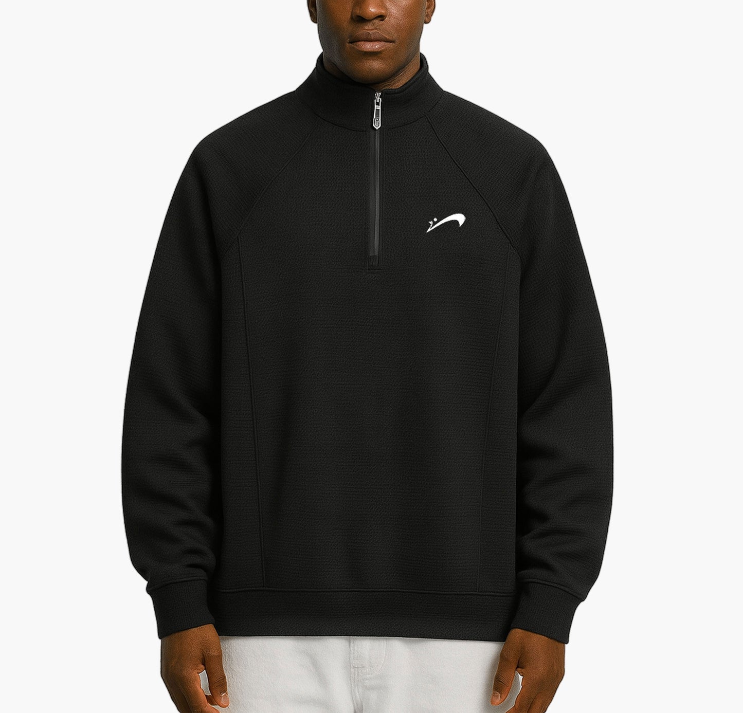 Men’s Half-Zip Sweatshirt – Lightweight Polyester Pullover for Casual Wear