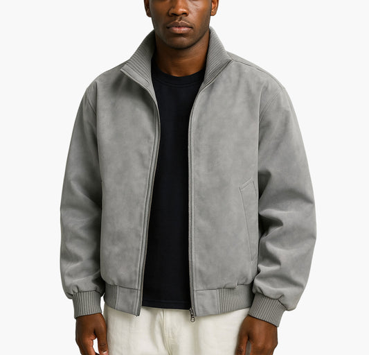 Men’s Vintage Bomber Jacket – Lightweight Retro Zip-Up Coat