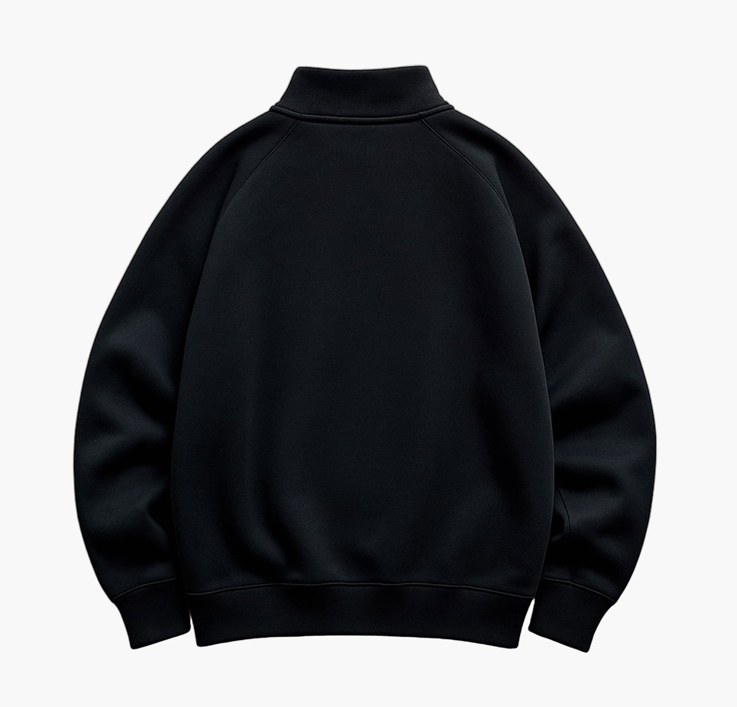 Men’s Black Half-Zip Sweater – Loose Fit Pullover for Casual & Office Wear