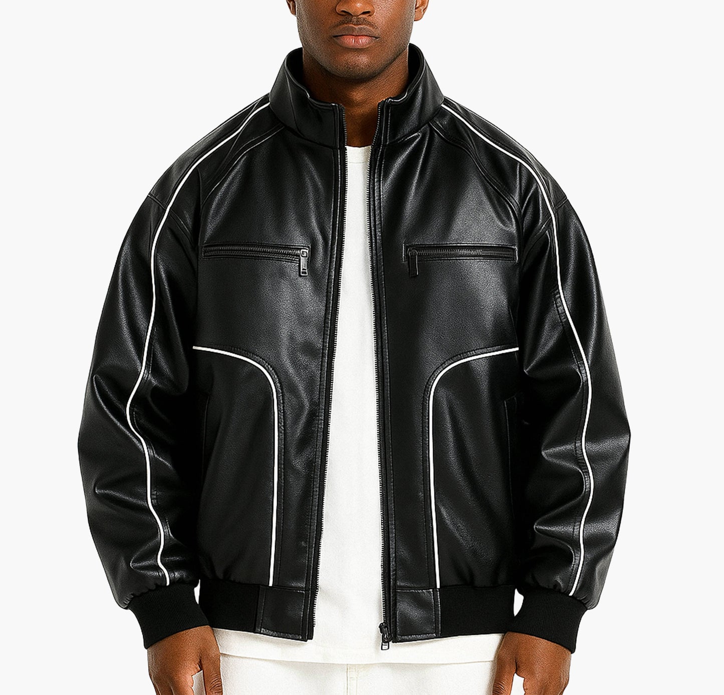 Men’s Bomber Jacket – Softshell Full-Zip Aviation Style Coat