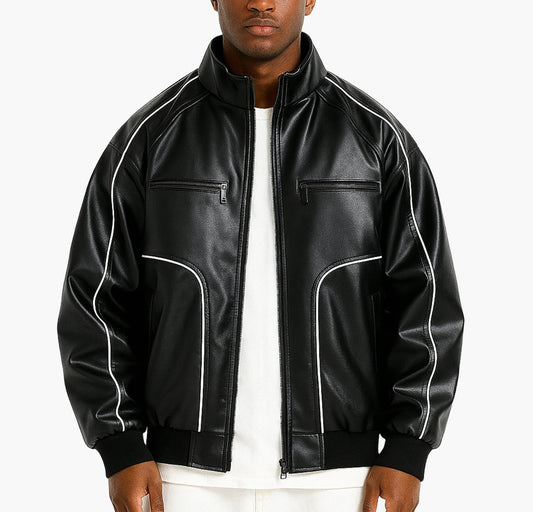 Men’s Bomber Jacket – Softshell Full-Zip Aviation Style Coat