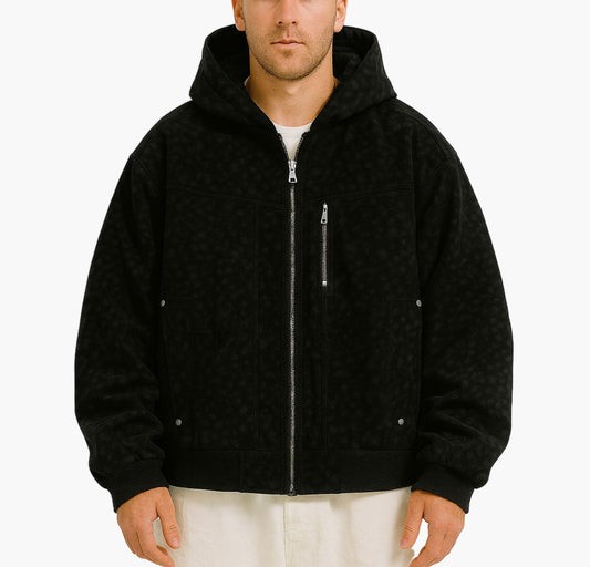 Men’s Retro Baseball Jacket – Heavy-Duty Zip-Up Coat