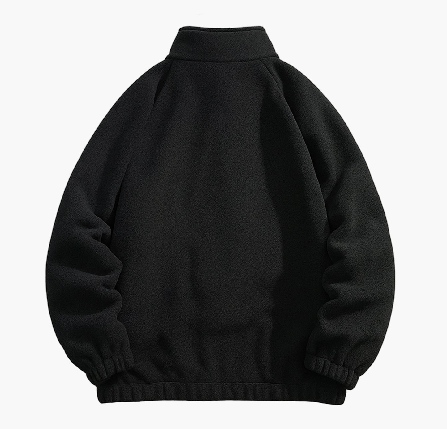 Men’s California Embroidered Fleece Zip-Up – Stand Collar Casual Sweatshirt